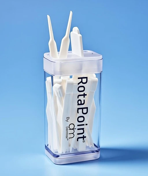 Rotadent Rota-Point Interdental Cleaners | Professional-Grade Plaque Removal | Flexible & Unbreakable Polypropylene | For Braces, Implants & Bridges | Gum Health Promotion | Dentist Recommended | 30 Pack | Travel-Friendly Oral Care view of the package and individual rota-points