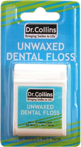 Dr Collins Unwaxed UnFlavored Floss - 54.7 yds