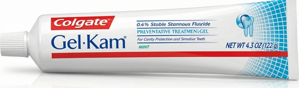 Colgate Gel-Kam 0.4% Stannous Fluoride Gel - Mint Flavor - 4.3 oz Tube - At-Home Dental Care view of tube