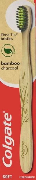 Colgate Bamboo Charcoal Floss-Tip Soft Toothbrush