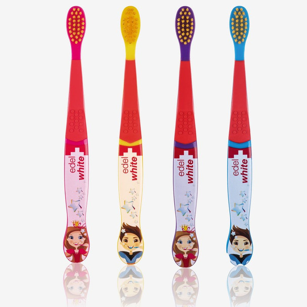 Edel+White Flosser ULTRA-SOFT Children's Toothbrush view of color range