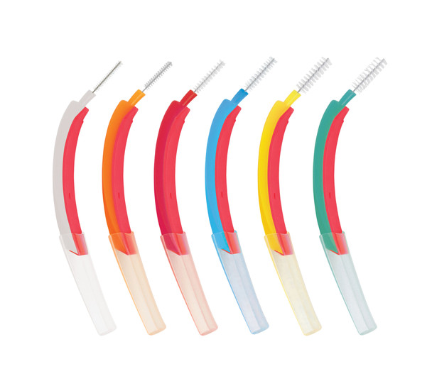 Edel+White Easy Flex Profi-Line Interdental brushes - view of mixes starter pack brushes