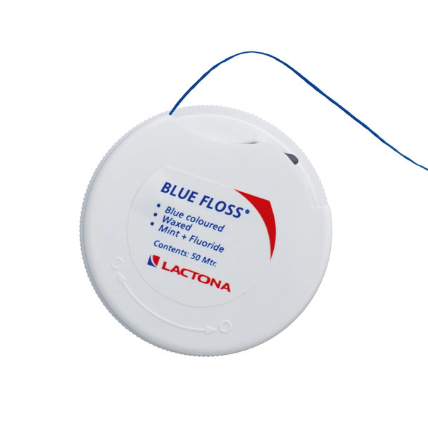 Lactona Blue Floss Dental Floss - 54.68 yards / 50 m  - Dutch Made