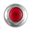10039 - 33mm X 2" Chrome Steel Reflector Nut Cover With Flange - Red