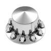 10362 - Pointed Rear Axle Cover, Standard Style Push-On Nut Covers - Chrome