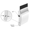 10906 - 24in X 24in 430 Stainless Steel Quarter Fender With Tube Bracket Set - 4in Side Wall