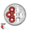 36530 - 4" Round Double Fury Light Red/White Clear Lens