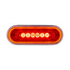 36569 - LED LIGHT OVAL 6IN RED CLEAR