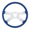 88224 - Steering Wheel, 18", 4 Spoke - Electric Blue