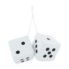 C5038W - 3" X 3" CLASSIC FUZZY DICE, WHITE (PAIR)