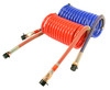 11-715 - COILED AIR HOSE SET, BLUE & RED, 15ft