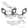 840.UM46383GEL - Exhaust Manifold Gasket Freightliner DD15