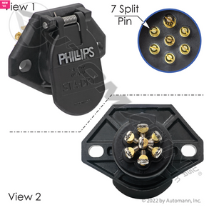 PHI16-722 - STA-DRY SOCKET - 7 PIN, 2-hole, ring termination, split pin