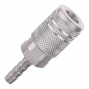 C20-44 - AMFLO 1/4 I/M DESIGN X 3/8 I.D. HOSE BARB STEEL COUPLER