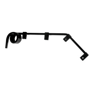 10615 - Mud Flap Hanger, BLACK STEEL, ANGLED Triple Coil