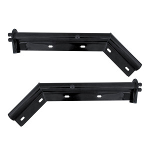 10681 - 28" Black 45-Degree Angled Mud Flap Hangers - 1-1/8" Bolt Pattern