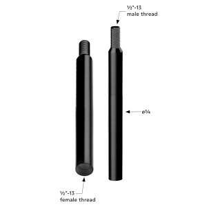 21941 - 9" SHIFTER SHAFT EXTENDER GLOSS BLK