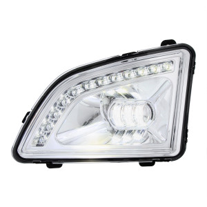 35857 - FOG LIGHT, VOLVO VNL 18+, LED PROJECTOR, CHROME, LH