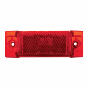 36084 - RECTANGULAR LIGHT (CLEARANCE/MARKER) WITH REFLEX LENS - RED LENS