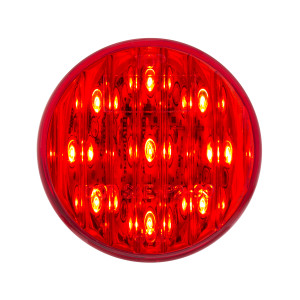 38171 - Red/Red 2" Flat Clearance/Marker Light with 9 LEDs