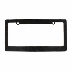 50134 - DIAMOND PLATE LICENSE PLATE FRAME BLACK
