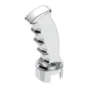70840 - Thread-On Pistol Grip Gearshift Knob With Chrome 13/15/18 Speed Adapter - Chrome