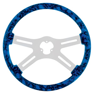 88235 - 18IN BLUE SKULL STEERING WHEEL
