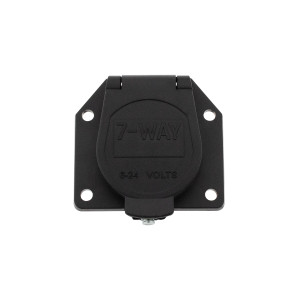 90503 - ROUND 7-WAY FEMALE SOCKET - FLAT PIN