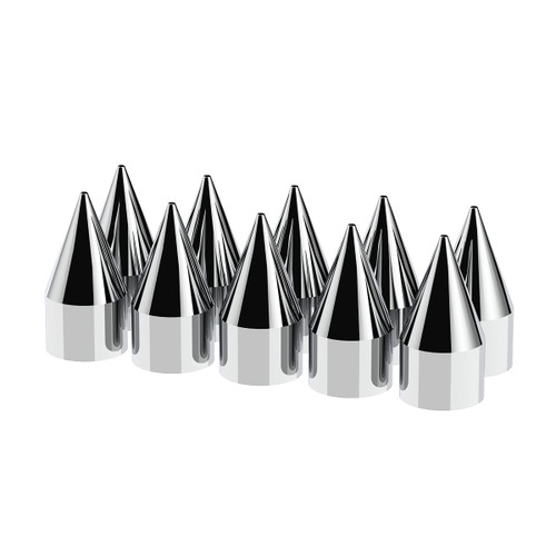10007 - CHROME NUT COVER SPIKED 33MM