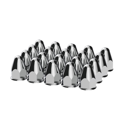 10045 - 1-1/2in X 2-3/4in Chrome Bullet Nut Covers (Box of 20)