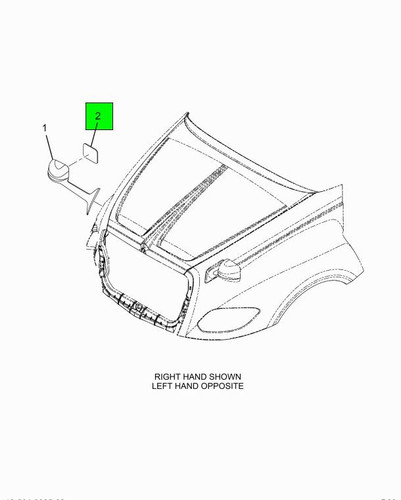 2522128C91 - HOOD MIRROR GLASS KIT INTER LT