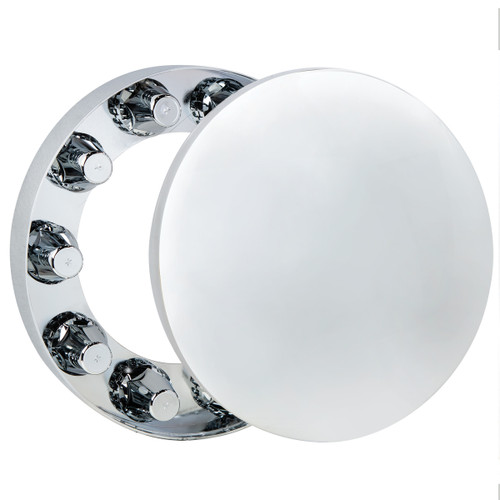10727 - Chrome Moon Front Axle Cover W