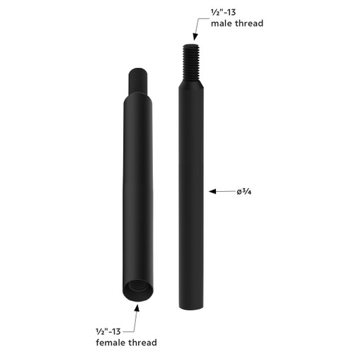 21903 - 9" SHIFTER SHAFT EXTENDER MATTE BLK