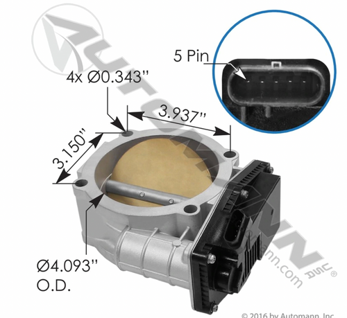 341-5001 - THROTTLE VALVE Detroit Diesel Series 60, DD13, DD15, DD16