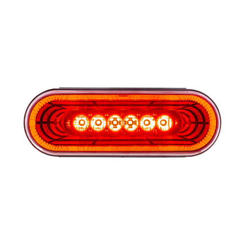 36569 - LED LIGHT OVAL 6IN RED CLEAR