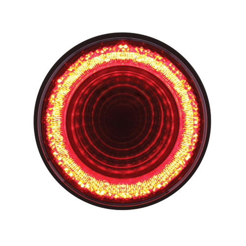 36652B - 24 LED 4in Round Mirage Light (STT) - Red/Red