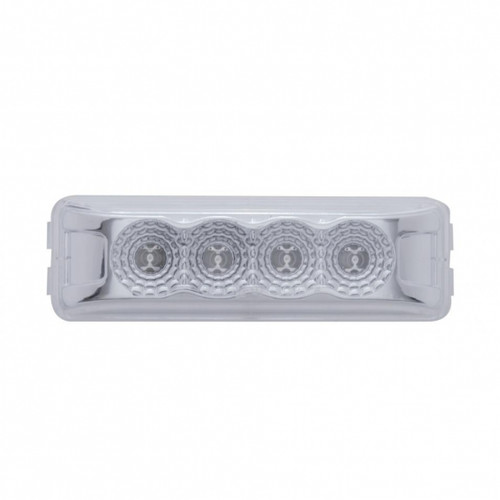 39466 - 4 LED RECT REFL RED/CLEAR LENS