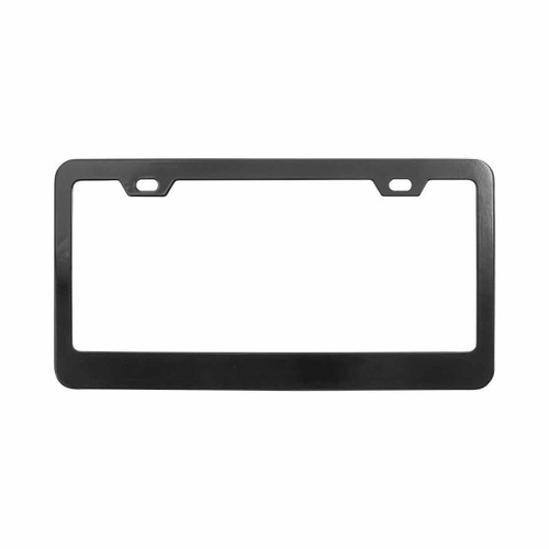 50014 - BLACK WIDE BOTTOM 2 HOLE LICENSE PLATE FRAME
