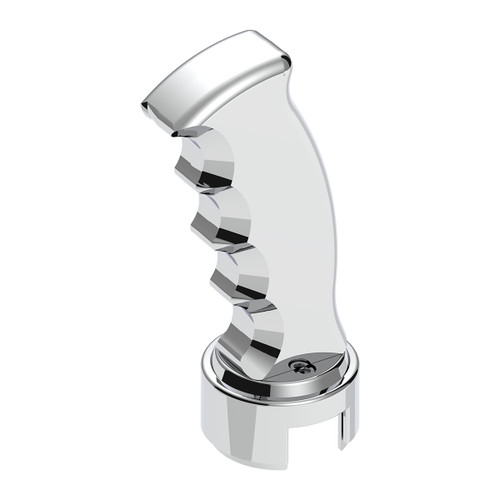 70840 - Thread-On Pistol Grip Gearshift Knob With Chrome 13/15/18 Speed Adapter - Chrome