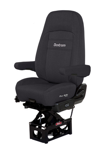 8320001-K85 - PRO RIDE TRUCK SEAT, BLACK ENDURA CLOTH, HIPRO - 915, DUAL 16" ARMRESTS, HI-BACK
