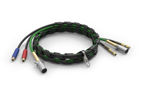 T31W15BC - 3-in-1 Wrap with Black Hose, 15', SureGrip Handle, ABS Green Jacket & Zinc Plugs