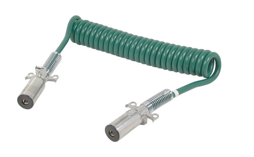 23-4625 - Cable Assembly - Liftgate, Single Pole, Coiled, 15 Ft., 4 ga., with Zinc Die-Cast Plugs
