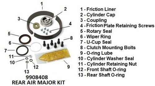9908408 - REAR AIR MAJOR KIT(K26, K32 AND K32 DUAL PILOT)