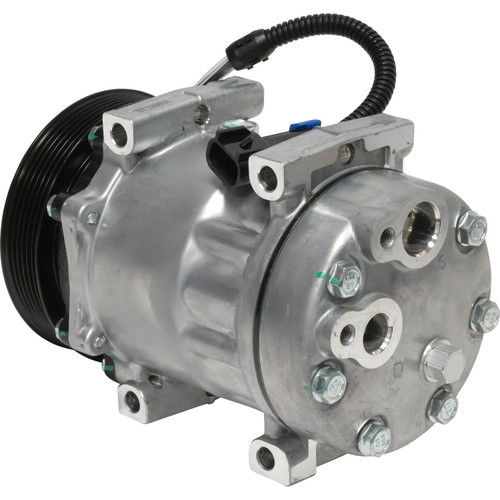 CO-2034CA - A/C COMPRESSOR, 6 Groove, Hoses On Back - International ISX, 1991-2017