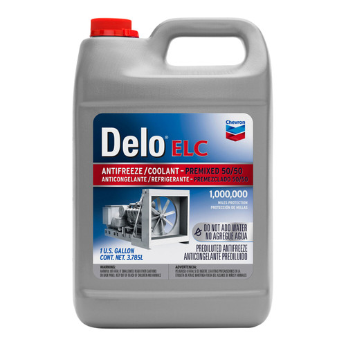 DELO ELC50/50 ANTIFREEZE - CHEVRON DELO ELC 50/50 RED ANTIFREEZE GAL