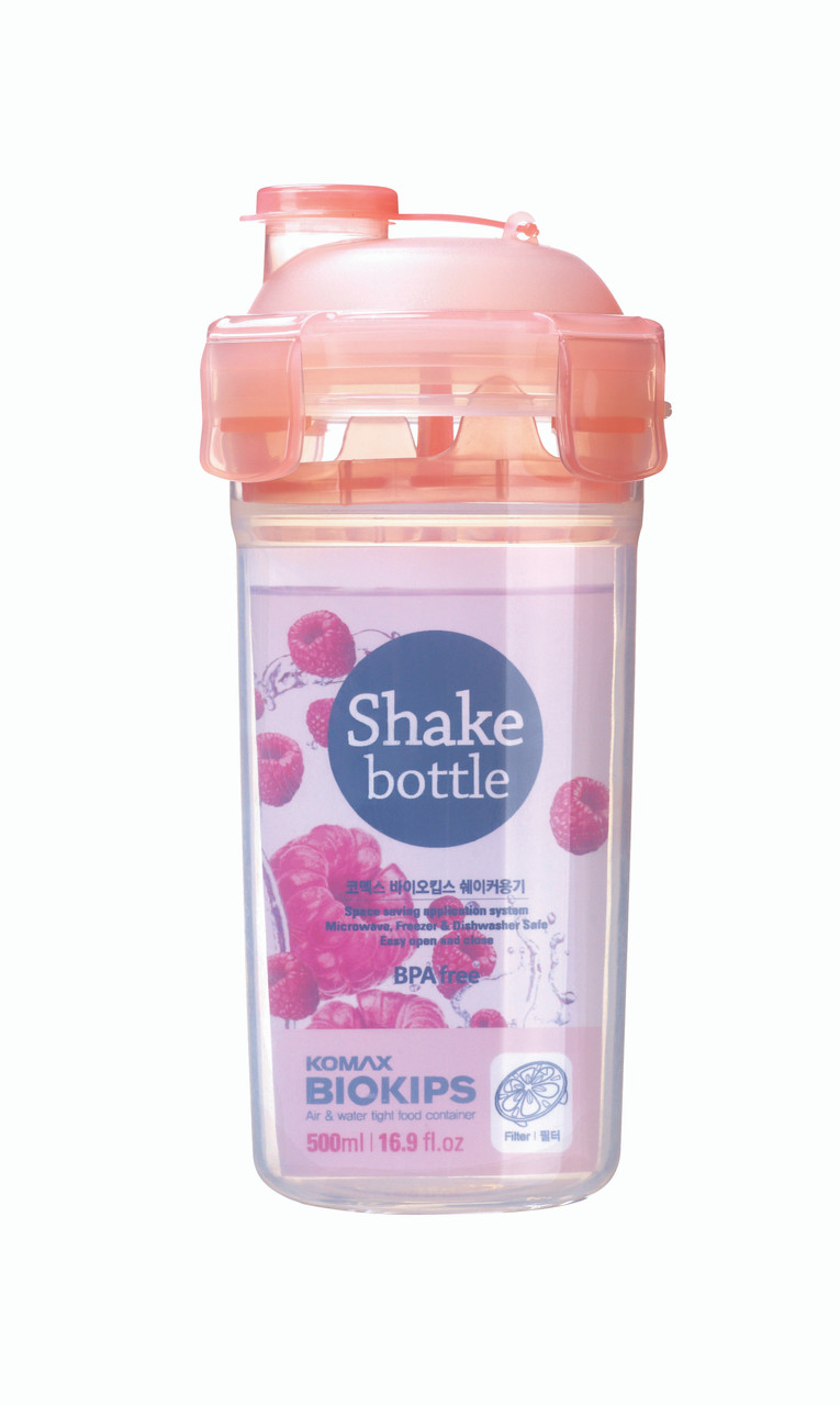 1pc Hot Pink Portable Shaker Bottle