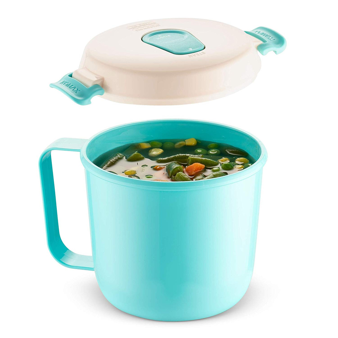 Komax Microwave Soup Mug With Vented Lid (27oz)
