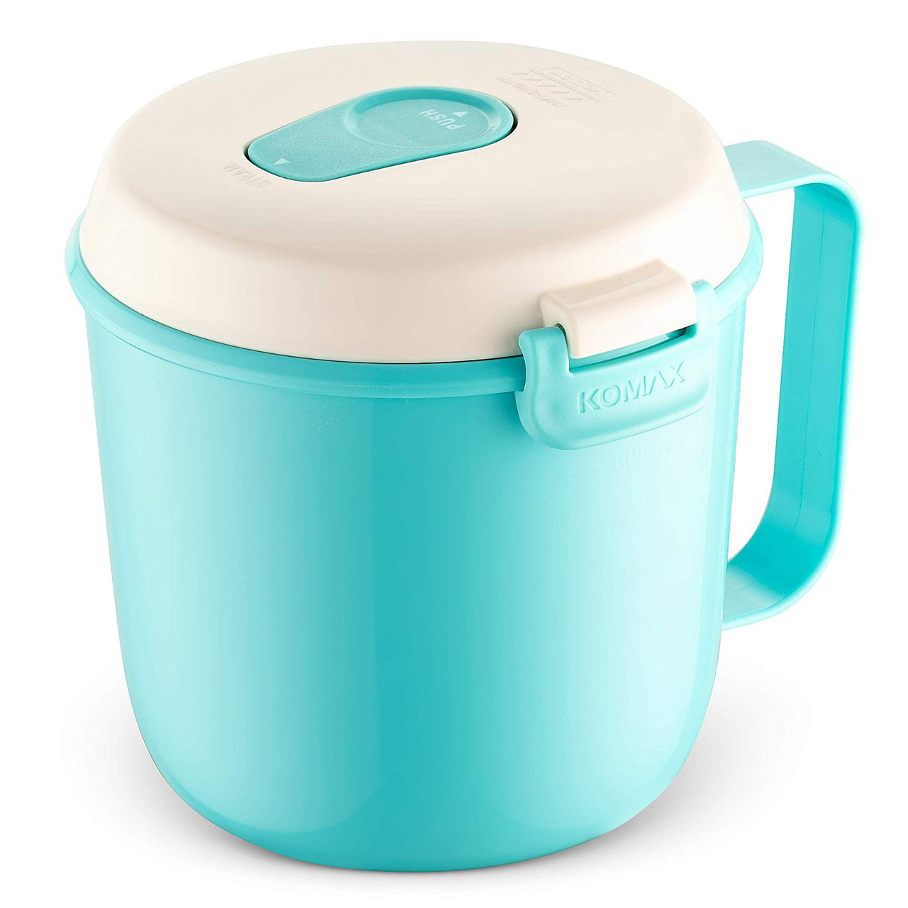 Tupperware 3155 Microwavable Soup Cup with Vented Lid Blue Teal