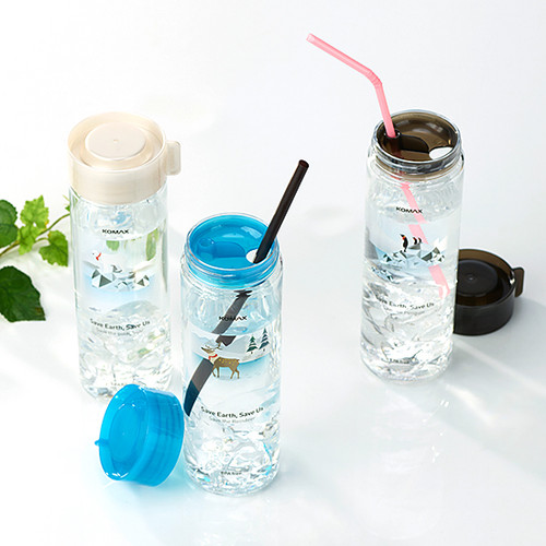 Komax Plastic Juicing Bottles, 4-Pack Reusable Juice Bottles, 18.5-oz 