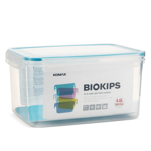 Komax Biokips Rectangular Air & Water Tight Food Storage Container 1.1  Liter (37.2 fl.oz.) Includes three removeable dividers
